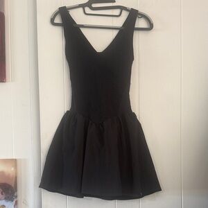 JoyLab Black V-Neck Mini Dress